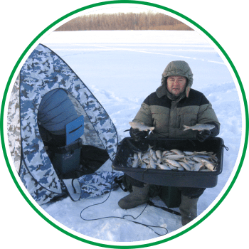 зимняя рыбалка на Оби у турбазы